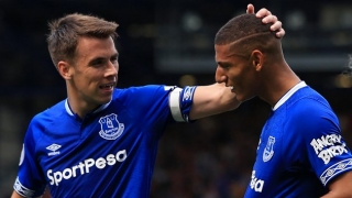 WATCH: Everton duo Coleman and Holgate clash with Liverpool fans